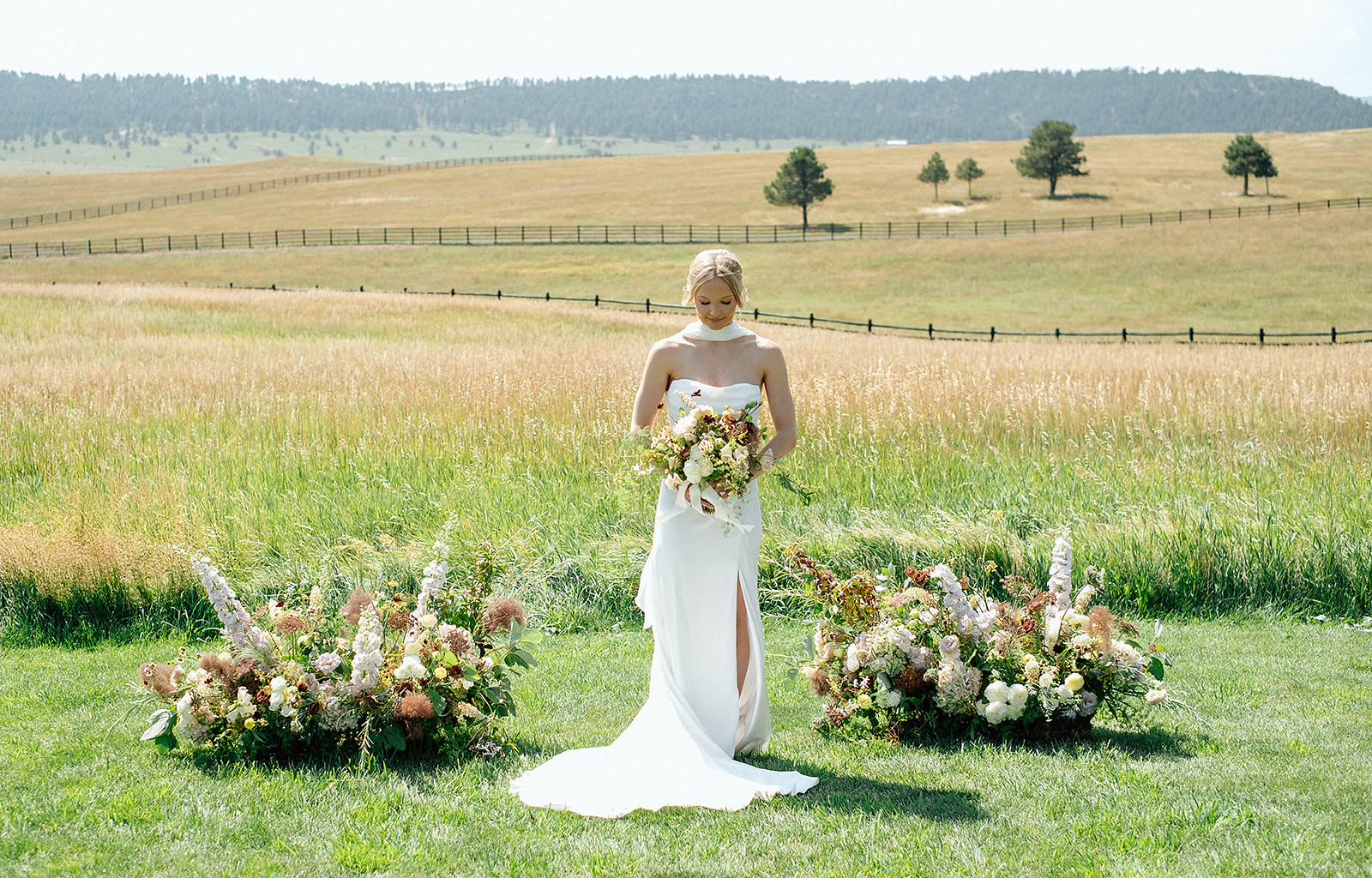 colorado garden wedding inspiration bride and florals